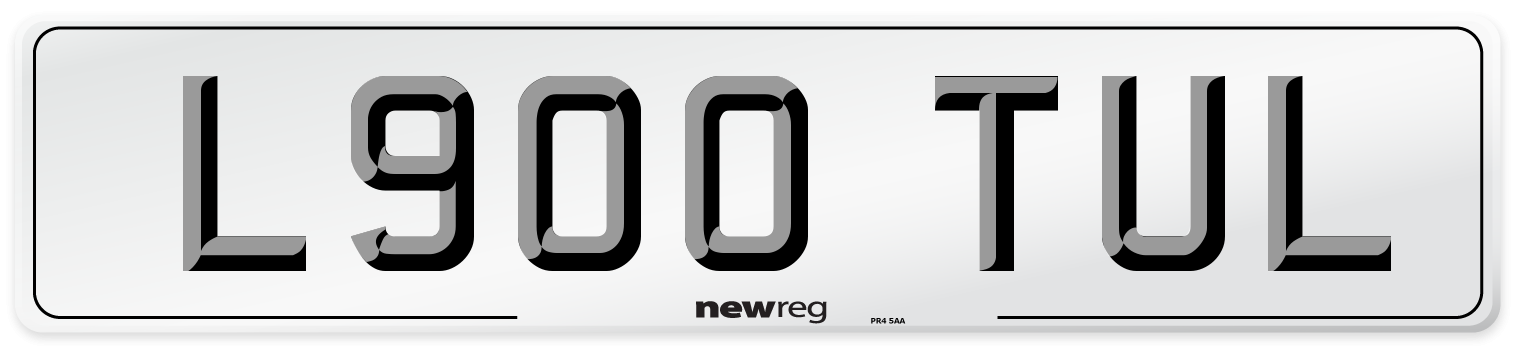 L900 TUL Number Plate from New Reg